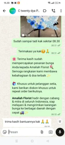 Testimonial Standing Flower trenggalek
