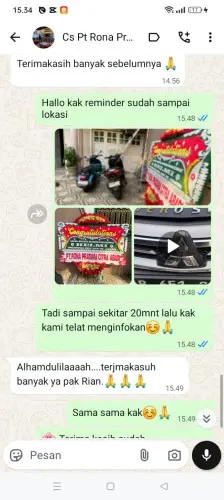 Testimonial Papan Bunga trenggalek